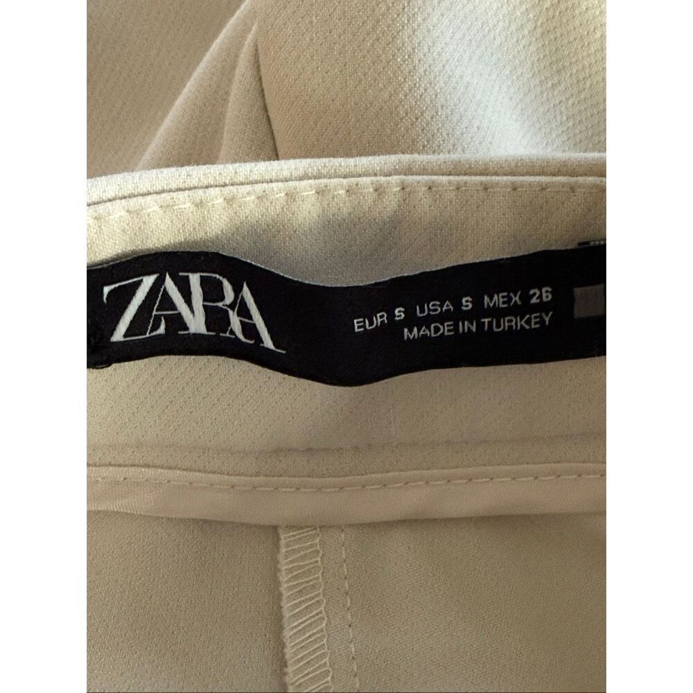 Zara Tailored High-Rise Slim Ankle Trousers in Cream– Women’s Small - Picture 10 of 12